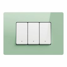 Rama ornament 3 module, Matcha lucios, Gewiss System Pura GWC25103TMT