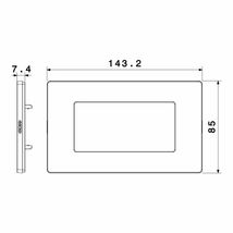 Rama ornament 4 module, Matcha lucios, Gewiss System Pura GWC25104TMT