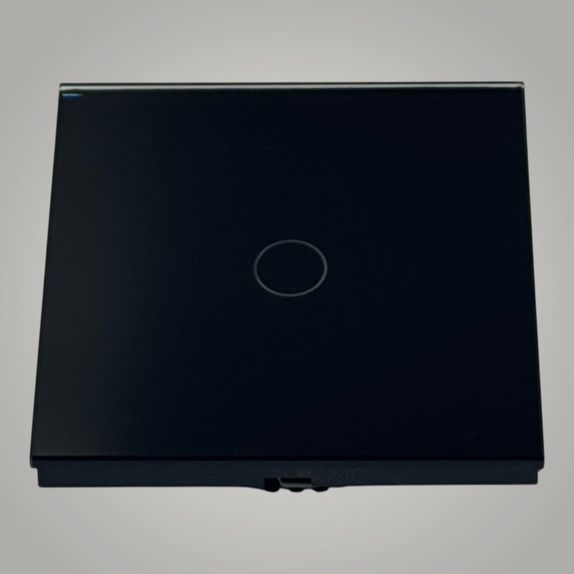 Intrerupator touch cap scara, cu panou de sticla, negru