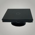 Intrerupator touch cap scara, cu panou de sticla, negru