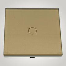 Intrerupator touch cap scara, cu panou de sticla, auriu