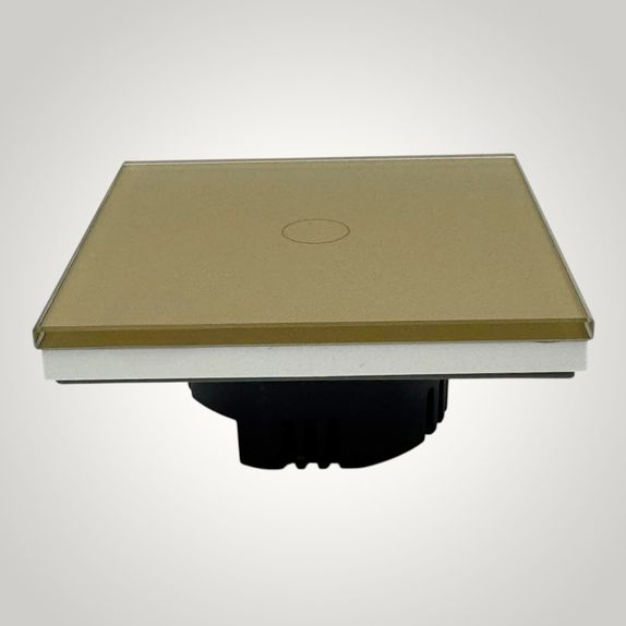 Intrerupator touch cap scara, cu panou de sticla, auriu