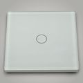 Intrerupator touch cap scara, cu panou de sticla, alb
