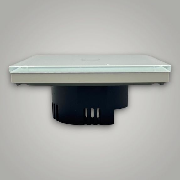 Intrerupator touch cap scara, cu panou de sticla, alb