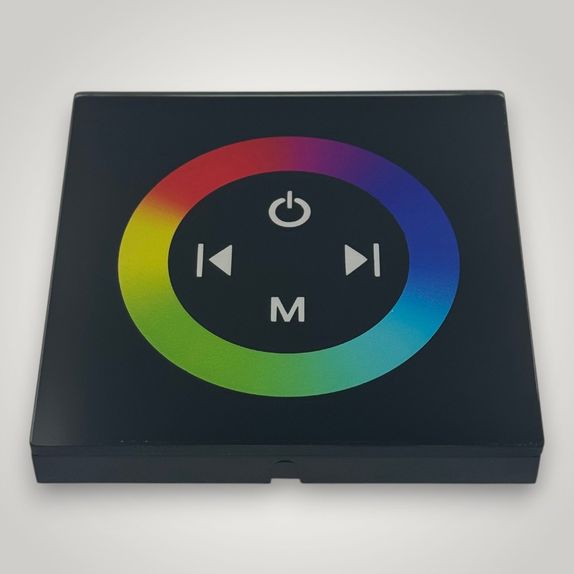 Intrerupator dimmabil touch simplu, negru, RGB