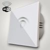 Intrerupator touch simplu WI-FI, cu panou de sticla, alb