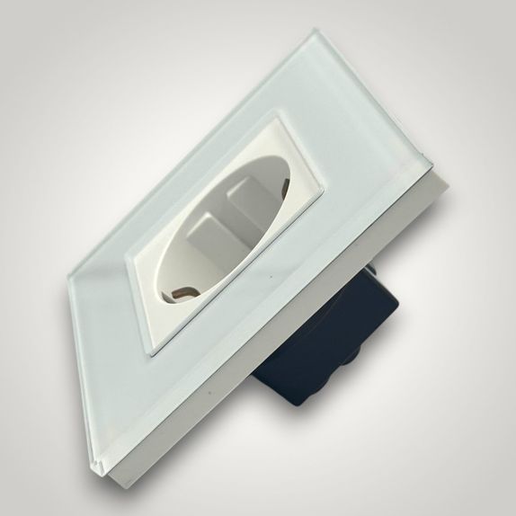 Priza Simpla cu Rama din Sticla, 3+1GRATIS