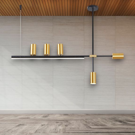 Lustra Moderna Cu Spot Elyne, 123 x 83 cm, 5 x 5W E27