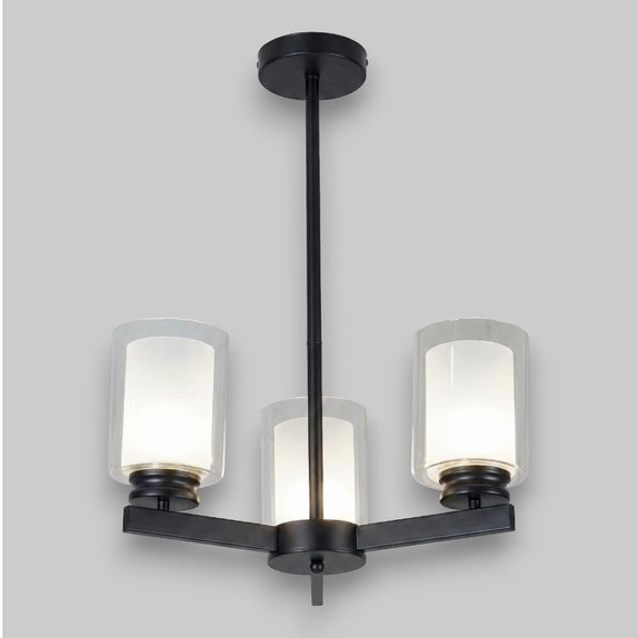Lustra Tavan Cu 3 Brate E27 Titan Black, 42 x 58 cm, 3x10W E27