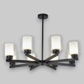 Lustra Tavan Cu 6 Brate E27 Titan Black,86 x 59 cm, 8x10W E27
