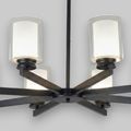 Lustra Tavan Cu 6 Brate E27 Titan Black,86 x 59 cm, 8x10W E27