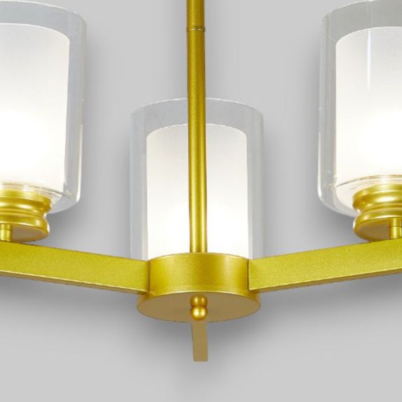 Lustra Tavan Cu 3 Brate E27 Titan Gold, 42 x 58 cm, 3x10W E27