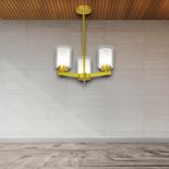 Lustra Tavan Cu 3 Brate E27 Titan Gold, 42 x 58 cm, 3x10W E27