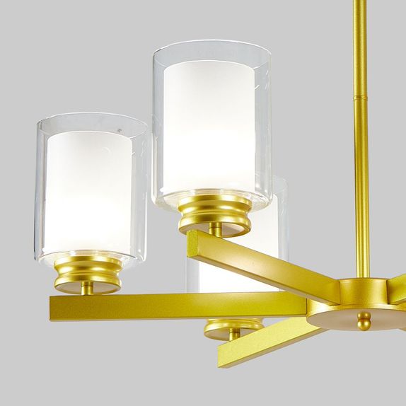 Lustra Tavan Cu 6 Brate E27 Titan Gold, 69 x 59 cm, 6x10W E27