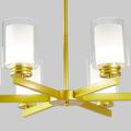 Lustra Tavan Cu 6 Brate E27 Titan Gold, 69 x 59 cm, 6x10W E27