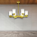 Lustra Tavan Cu 6 Brate E27 Titan Gold, 69 x 59 cm, 6x10W E27