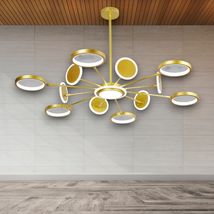 Lustra LED Suspendata 128W Venus, 3000-4000-6000k, 6000lm,115 x 60 cm 