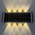 Aplica led perete, 8W, solara, IP65, 3000K, lumina calda, senzor lumina, neagra