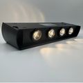 Aplica led perete, 8W, solara, IP65, 3000K, lumina calda, senzor lumina, neagra