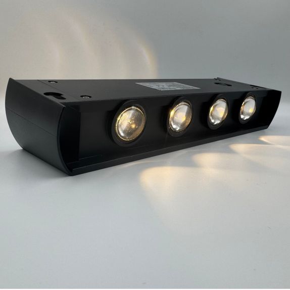 Aplica led perete, 8W, solara, IP65, 3000K, lumina calda, senzor lumina, neagra