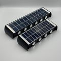 Aplica led perete, 12W, solara, IP65, 3000K, lumina calda, senzor lumina, neagra