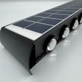 Aplica led perete, 12W, solara, IP65, 3000K, lumina calda, senzor lumina, neagra