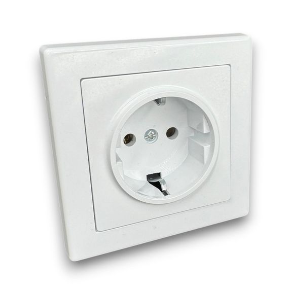 Priza schuko SIMPLA, contact de protectie, 250V~, 16A, 50Hz, IP20