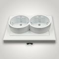 Priza schuko dubla, 250V~, 16A, 50Hz, IP20