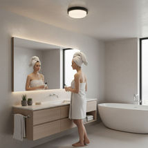 Aplica LED de exterior Rotunda Neagra Ø235, 18W=150W, 4000K, lumina neutra, cu protectie IP65