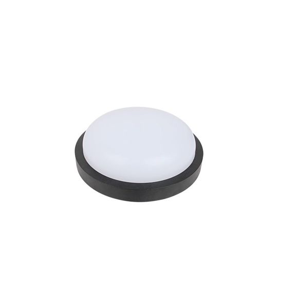 Aplica LED de exterior Rotunda Neagra Ø235, 18W=150W, 4000K, lumina neutra, cu protectie IP65