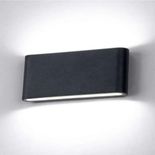 Aplica LED de exterior extra-plata Long, 24W=160W, 3000K, lumina calda, 2160Lm, IP65