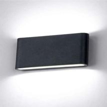 Aplica LED de exterior extra-plata Long, 24W=160W, 3000K, lumina calda, 2160Lm, IP65