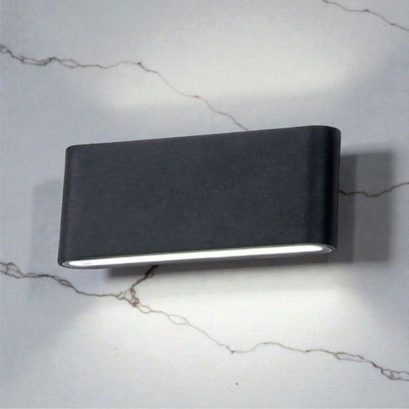 Aplica LED de exterior extra-plata Long, 24W=160W, 3000K, lumina calda, 2160Lm, IP65