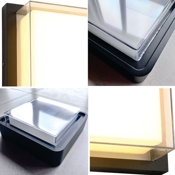 Aplica patrata Lara IP65 15W 3000K 1350LM, lumina calda