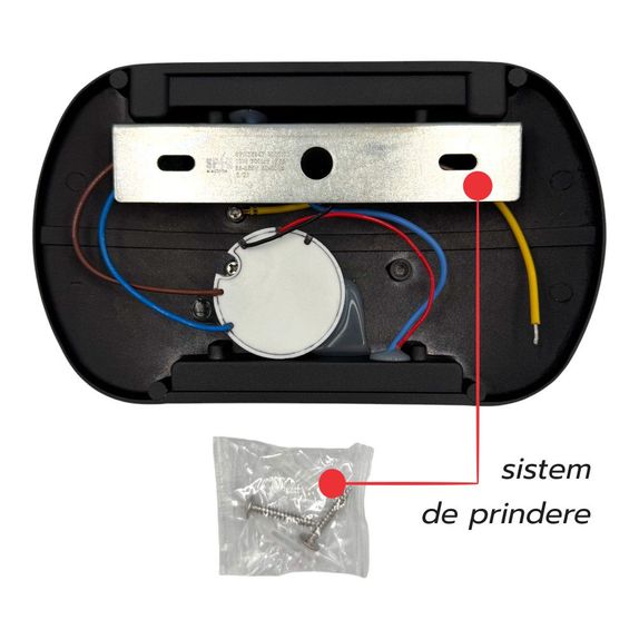 Aplica Mouse Perete (5W+5W) 184x110mm, 10W, 6000K, lumina rece, cu protectie IP65