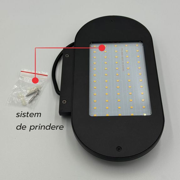 Aplica 300x160mm 12W=108W 3000K, lumina calda, cu protectie IP65 Perete