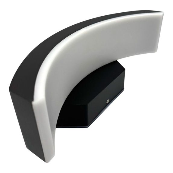 Aplica LED de exterior concava, 24W=160W, 3000K, lumina calda, IP65