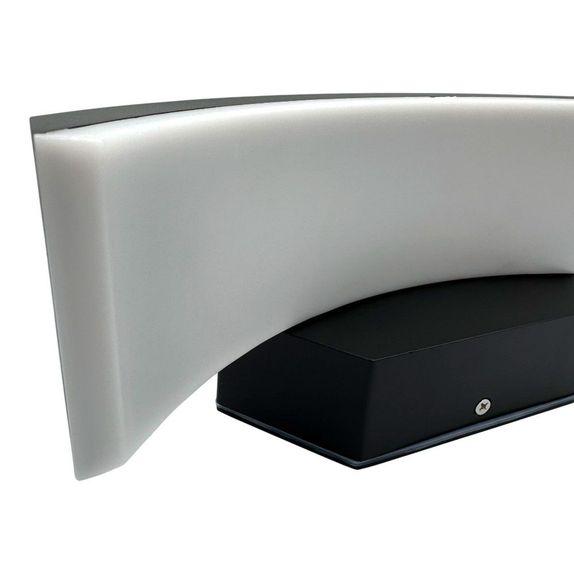 Aplica LED de exterior concava, 24W=160W, 3000K, lumina calda, IP65