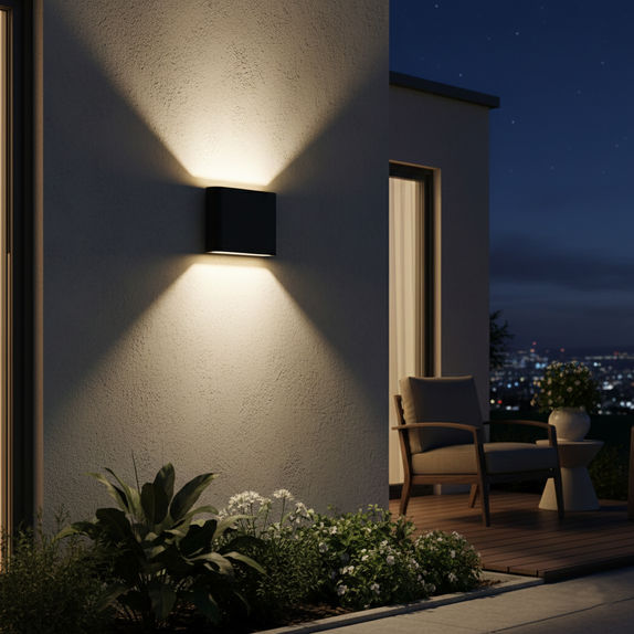 Aplica de exterior extra-plata, 6W=40W, 3000K, lumina calda, IP65