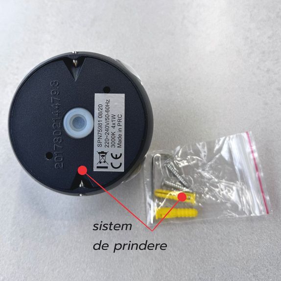 Aplica Comet De Perete 4x1w=36w, 3000k, Lumina Calda