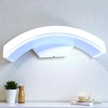 Aplica LED concava alba de exterior 24W=160W, 3000K, lumina calda, 2160Lm, IP65