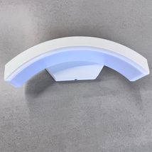 Aplica LED concava alba de exterior 24W=160W, 3000K, lumina calda, 2160Lm, IP65