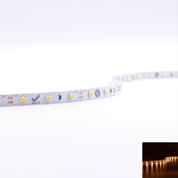 Banda LED 12V 4.8W/M 60LED/M IP20 R2835, lumina calda - rola de 5m
