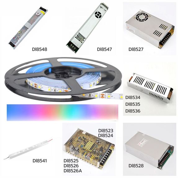 Banda LED RGB, IP20, 12V, 14.4W/M, 60 LED/M, 5050 - rola 5 m