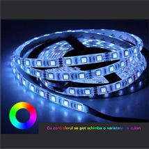 Banda LED RGB, IP65, 12V, 14.4W/M, 60 LED/M, 5050 - rola 5 m