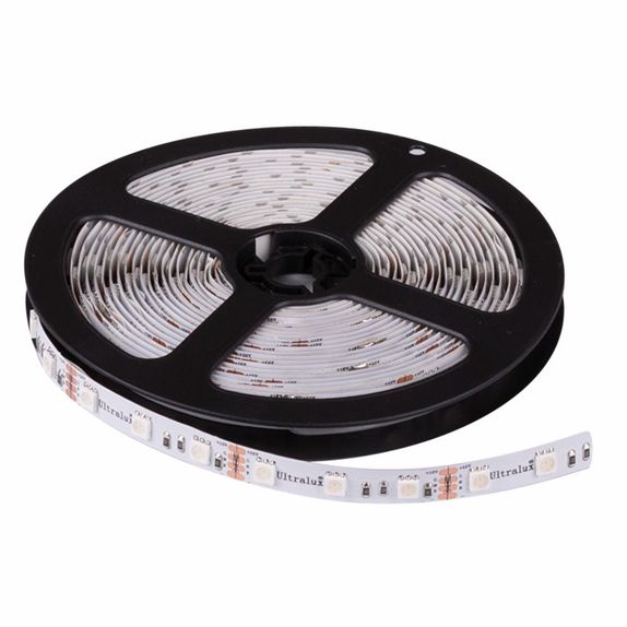 Banda LED RGB, IP20, 12V, 14.4W/M, 60 LED/M, 5050 - rola 5 m
