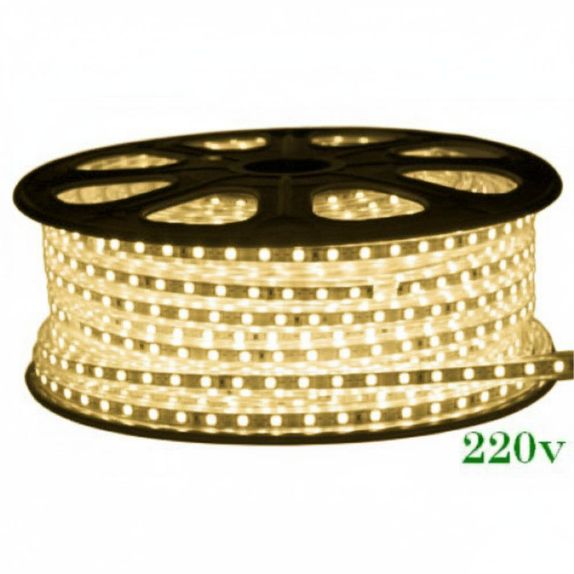 Banda LED 220V, 2700K 14.4W/M Ip65 60Led/m, 5050, lumina calda