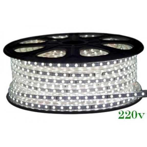 Banda Led 220V 6400K 14.4W/M Ip65 60Led/M 5050, lumina rece