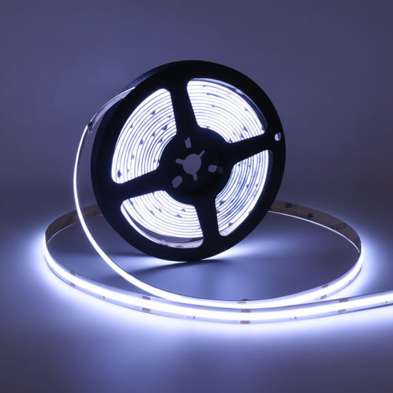 Banda led COB 12W/m 320led/m 6000K 24V IP20 rola 5m PCB 8mm