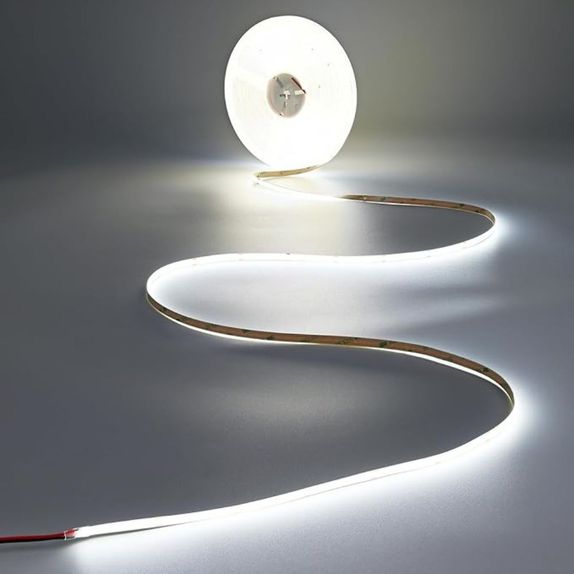 Banda led COB 12W/m 320led/m 6000K 24V IP20 rola 5m PCB 8mm